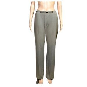 Vertigo Vintage Gray Buckle Belt Slim Leg High waisted Stretch Dress Pants 10